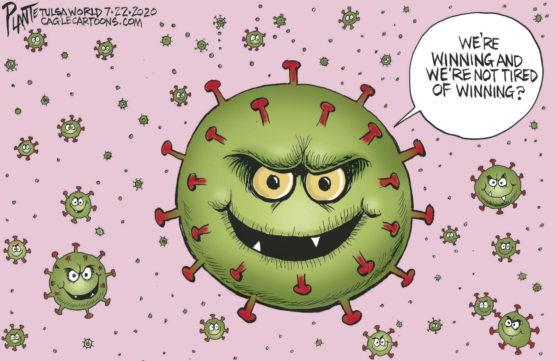 Bruce Plante Cartoon: Winning Corona